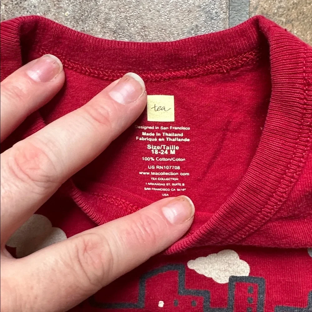 Lot of three Tea Collection boys long sleeve shirts - size 18-24 months - Picture 9 of 9